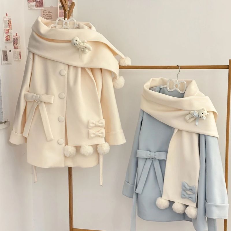 Wool Coat Peacoat - Autunno Inverno Cappotto di lana stile