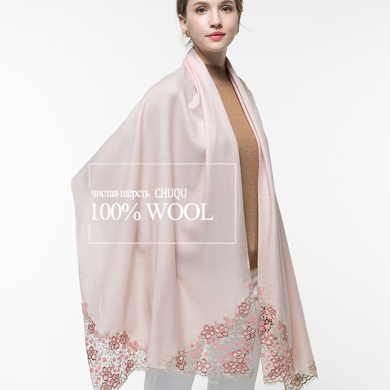 Cashmere Pashmina Wrap - Reale di 100% Lana Sciarpa Rosa
