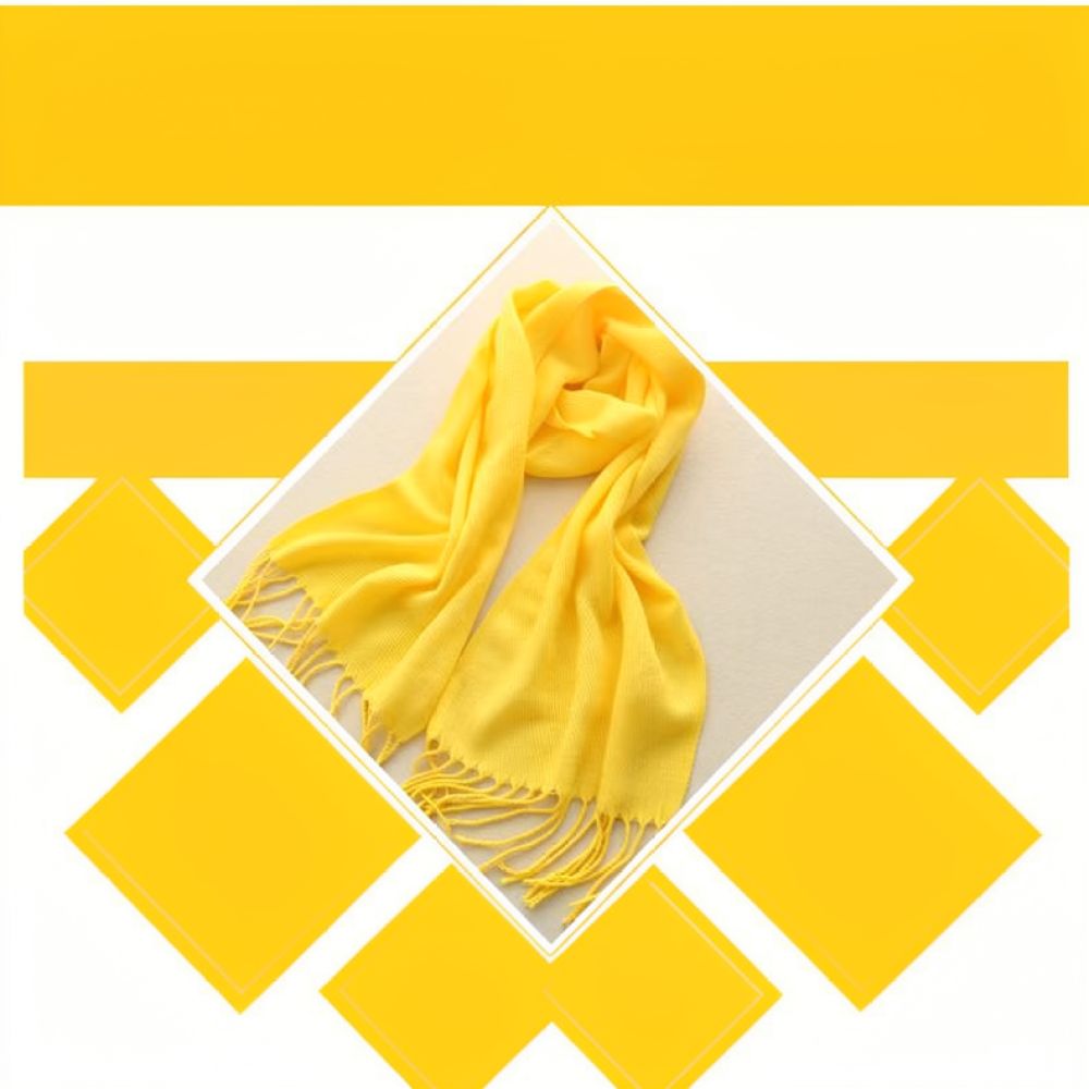 Sciarpa in raso giallo persona - Shawl Wrap Winter recensione e prezzo